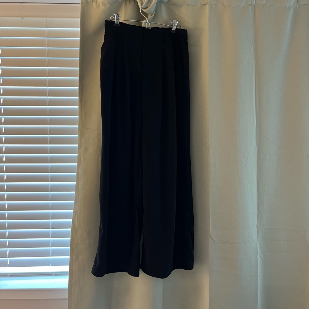 Halara High Waisted Plicated Side Pocket Wide Leg Waffle Work Pants
